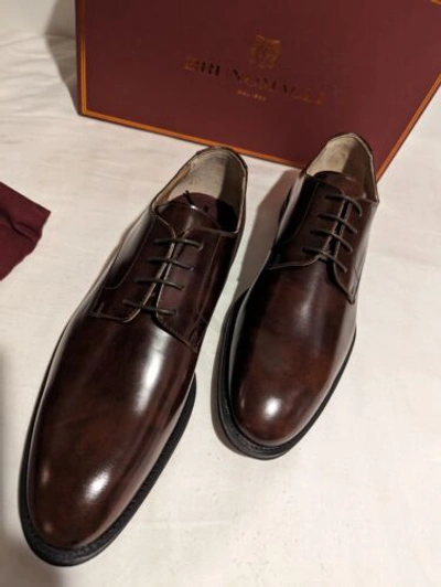 Pre-owned Bruno Magli -  Asti Brown Oxford Dress Shoes 10 M ( Eur 43) Italy