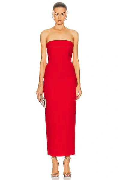 Shop The New Arrivals By Ilkyaz Ozel Rhea Dress In Pedro Red