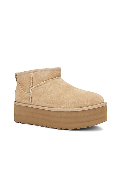 Shop Ugg Classic Ultra Mini Platform Boot In Sand