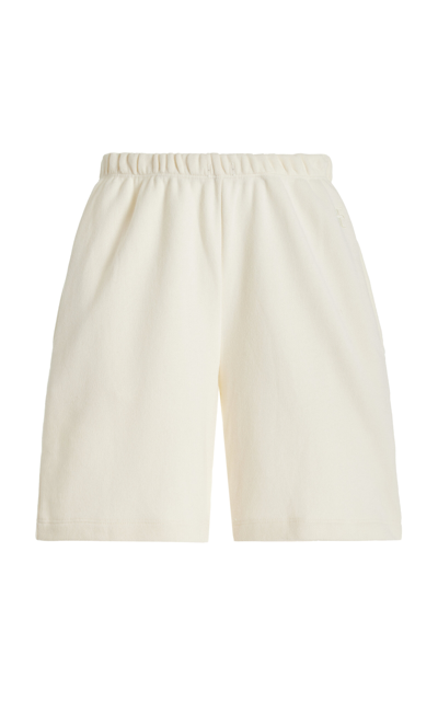 Shop Éterne Cotton Terry Shorts In Ivory
