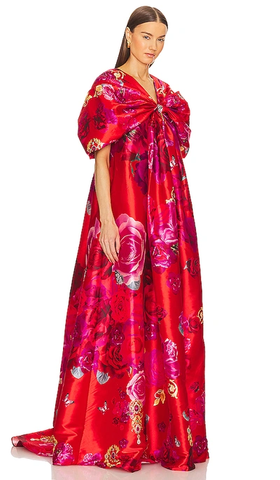 Shop Camilla Bow Maxi Dress In Red