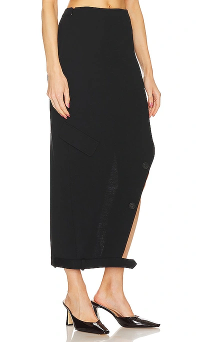 Shop Monse Slit Skirt In Black