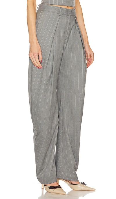 Shop L'academie Ainsley Trouser In Grey