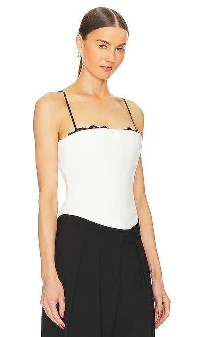 Shop The New Arrivals By Ilkyaz Ozel Noelie Corset Top In Temple White