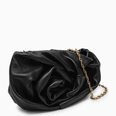 Shop Burberry Rose Black Leather Clutch Bag With Chain Women