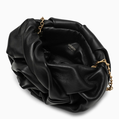 Shop Burberry Rose Black Leather Clutch Bag With Chain Women