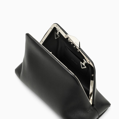 Shop Attico The  Black Leather Day Off Clutch Bag Women