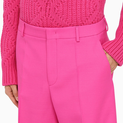 Shop Valentino Pp Pink Crepe Couture Pants Men