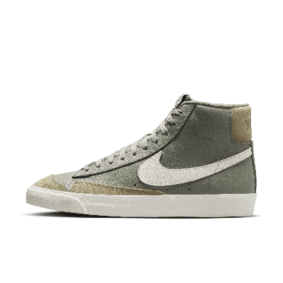 Shop Nike Men's Blazer Mid '77 Premium Shoes In Grey
