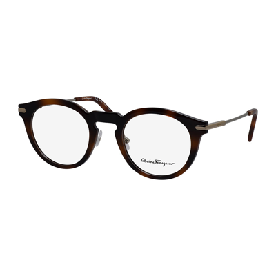 Shop Ferragamo Sf 2906 240 48mm Mens Round Eyeglasses 48mm In White