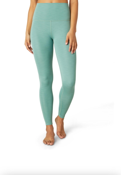 Shop Beyond Yoga Spacedye High Waist Legging In Mermaid Green Heather In Blue