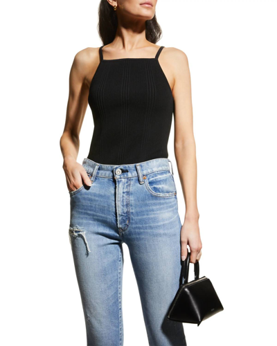 Shop Moussy Packed Neck Cami In Black