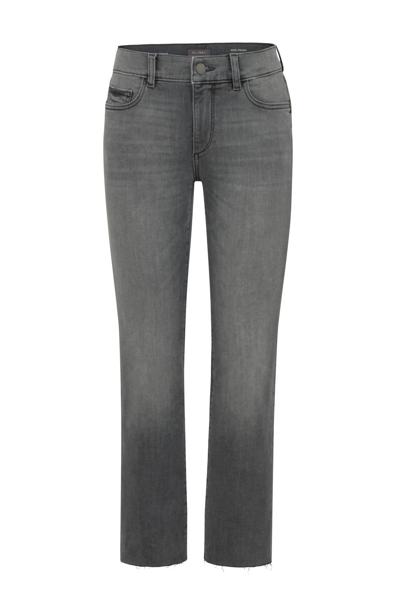 Shop Dl1961 - Women's Mara Straight Mid Rise Ankle Jeans In Overcast In Grey