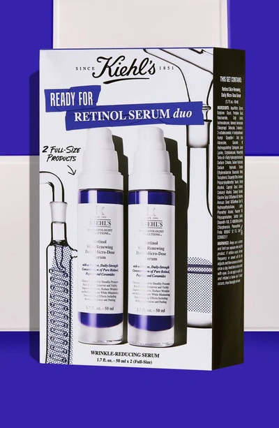 Shop Kiehl's Since 1851 Retinol Skin-renewing Daily Micro-dose Serum Duo $184 Value