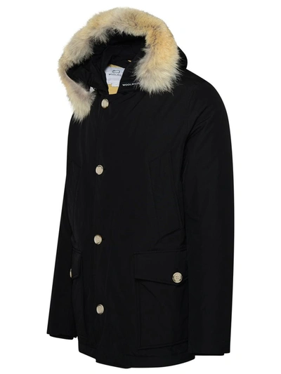 Shop Woolrich Artic Anorak Black Cotton Blend Parka