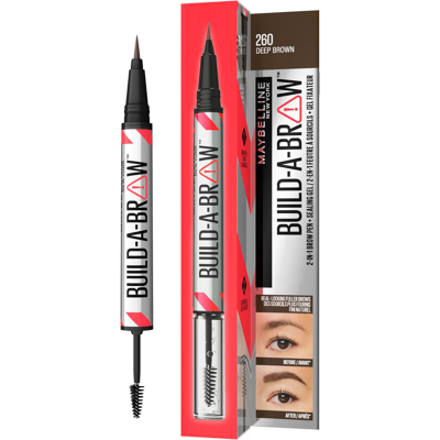 Maybelline New York Build-a-brow 2 Easy Steps Eye Brow Pencil And Gel (various Shades) - Deep Brown In Deep Brown