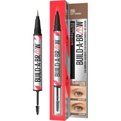 Maybelline New York Build-a-brow 2 Easy Steps Eye Brow Pencil And Gel (various Shades) - Soft Brown In Soft Brown