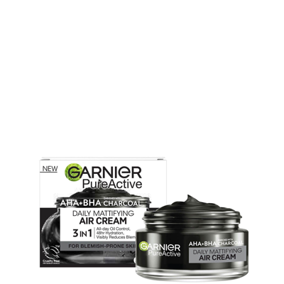 Garnier Pure Active Aha+bha Charcoal Daily Mattifying Air Cream 50ml