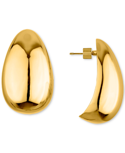 Shop Oma The Label Abstract Tear-shape Dome Drop Earrings In Gold Tone