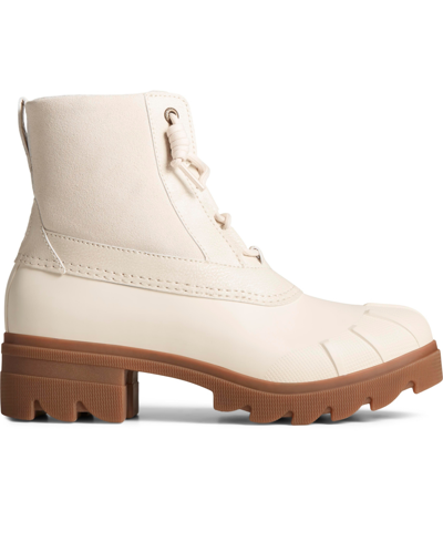 Shop Sperry Women's Syren Ascend Core Lace Up Waterproof Boots In Bone White