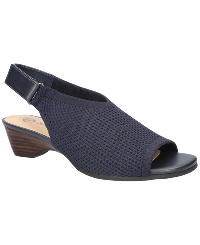 Shop Bella Vita Women's Marin Wedge Sandals In Navy Knit