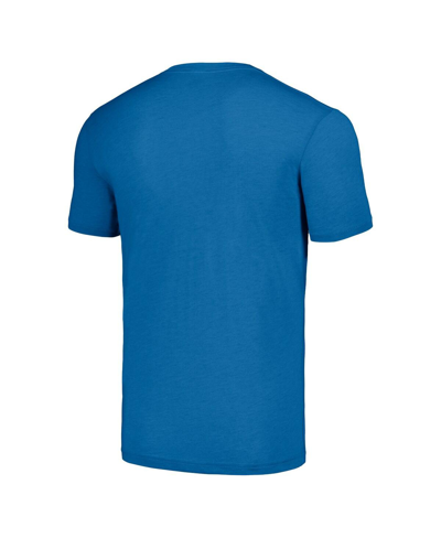 Shop Homage Men's  Aidan Hutchinson Heathered Blue Detroit Lions Caricature Player Tri-blend T-shirt