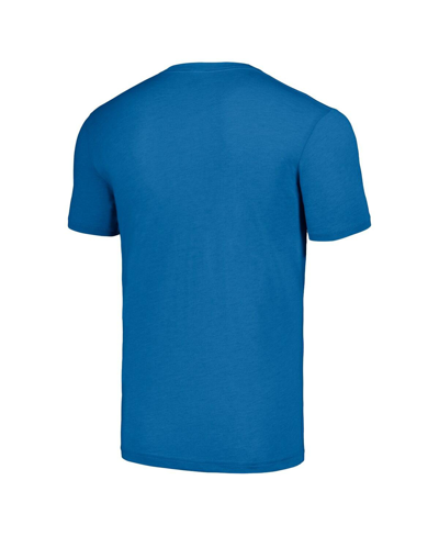 Homage Aidan Hutchinson Blue Detroit Lions Caricature Player Tri-blend T-shirt In Heathered Blue