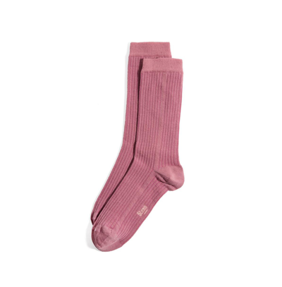 Shop Stems Eco-conscious Cashmere Crew Socks In Rosa