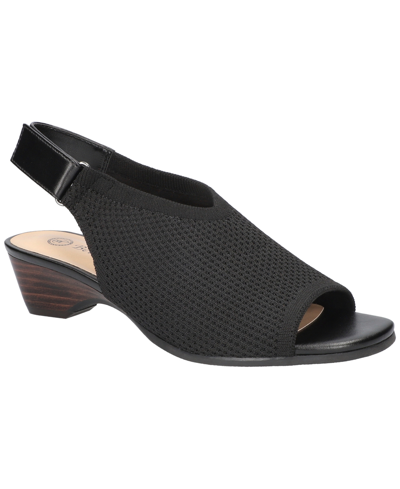 Shop Bella Vita Women's Marin Wedge Sandals In Black Knit