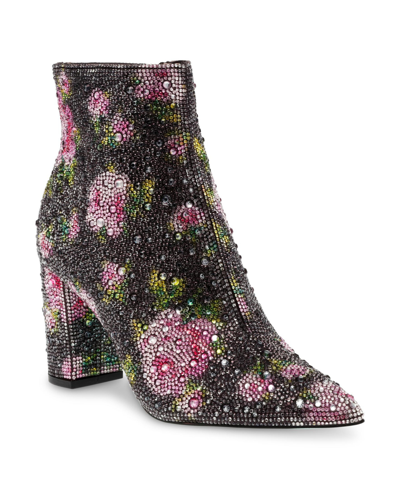 Shop Betsey Johnson Women's Cady Evening Booties In Black,pink Floral