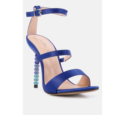 Shop London Rag Women's Lawsuit Ankle Strap Fantasy Heel Sandals In Blue