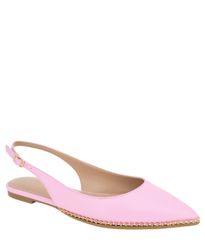 Shop Bcbgeneration Women's Valerie Studded Slingback Pointed-toe Flats In Peony