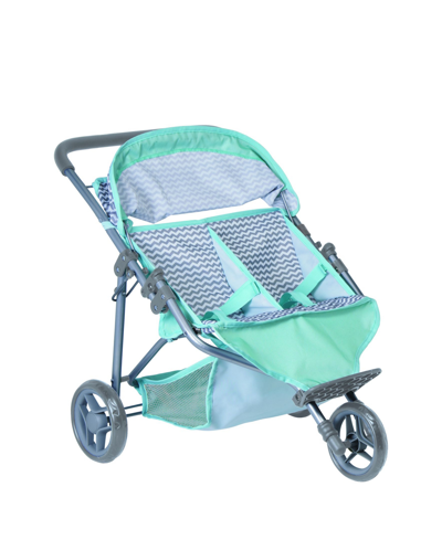Adora Zig Zag Twin Jogger Doll Stroller In Multi