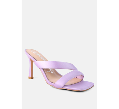 Shop London Rag Spice Up Dual Strap Heel Sandals In Purple