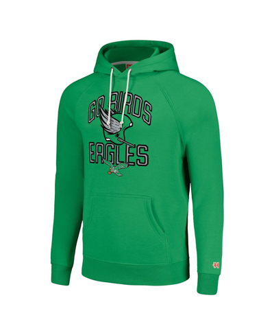 Shop Homage Men's And Women's  Green Philadelphia Eagles Hyperlocal Raglan Pullover Hoodie