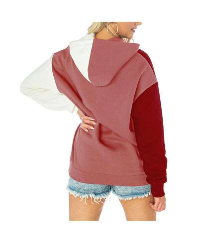 Shop Gameday Couture Women's  Crimson Alabama Crimson Tide Hall Of Fame Colorblock Pullover Hoodie