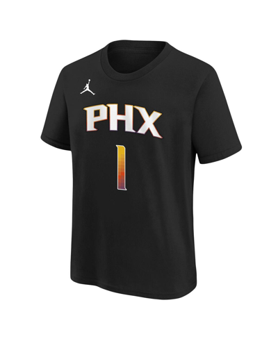Jordan Big Boys  Brand Devin Booker Black Phoenix Suns Statement Edition Name And Number Player T-shi In Black
