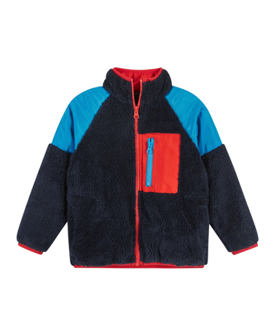 Shop Andy & Evan Toddler/child Boys Zip-up Jacket In Dark Blue