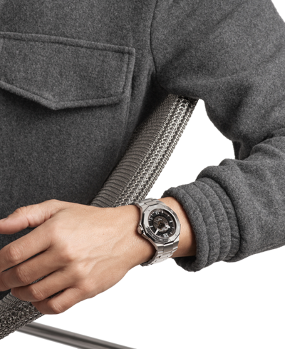 Shop Baume & Mercier Men's Swiss Automatic Riviera Stainless Steel Bracelet Watch 42mm In Grey