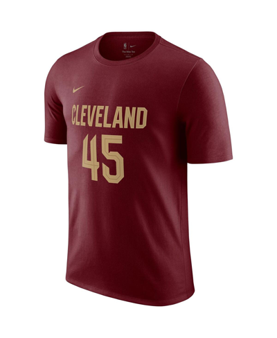Nike Men's  Donovan Mitchell Burgundy Cleveland Cavaliers Icon 2022/23 Name And Number T-shirt In Burgundy