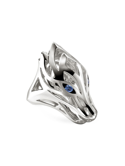 Shop John Hardy Women's Naga Dragon Sterling Silver & Blue Sapphire Saddle Ring