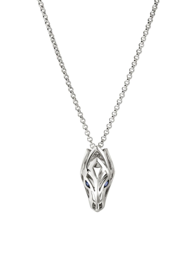 Shop John Hardy Women's Naga Dragon Sterling Silver & Blue Sapphire Pendant Necklace