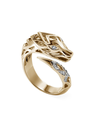 Shop John Hardy Women's Naga 14k Yellow Gold & 0.10 Tcw Diamond Ring