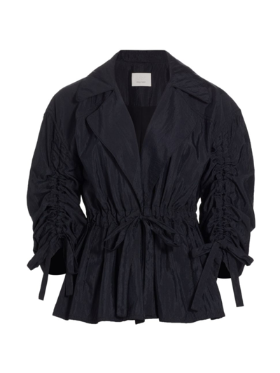 Shop Cinq À Sept Women's Emmeline Drawstring Nylon Jacket In Black