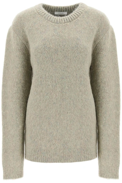Shop Lemaire Sweater In Melange Effect Brushed Yarn In Green