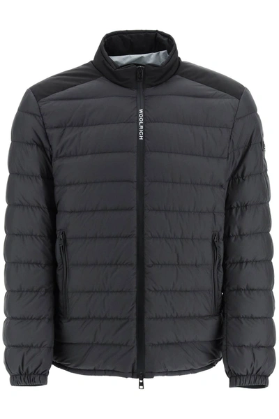 Shop Woolrich 'bering' Lightweight Down Jacket In Black