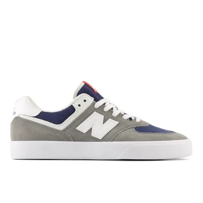 Shop New Balance Unisex Nb Numeric 574 Vulc Skateboarding Shoes In Grey/white