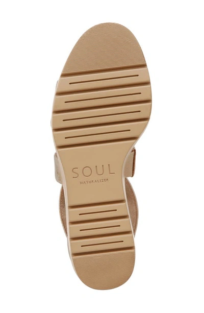 Soul Naturalizer Goodtimes Ankle Strap Wedge Sandals In Gold Faux Leather