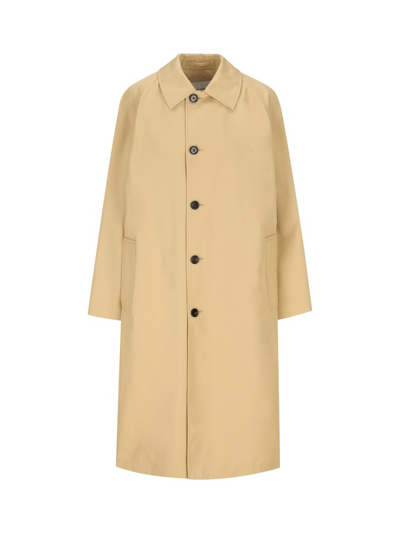 Shop Burberry Car Single Breasted Coat In Brown