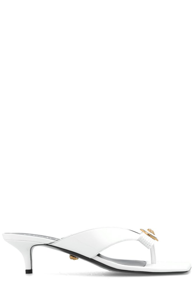 Shop Versace Gianni Bow In White